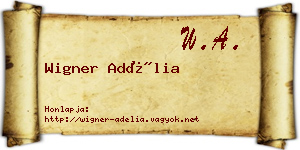 Wigner Adélia névjegykártya